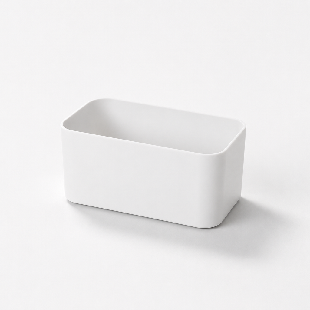 Wall Mounted Storage Box, Adhesive No Drill Bathroom Organizer Shelf for Vanity, Shower and Toothbrush Storage, Small or Large, White or Grey