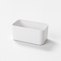 Wall Mounted Storage Box, Adhesive No Drill Bathroom Organizer Shelf for Vanity, Shower and Toothbrush Storage, Small or Large, White or Grey