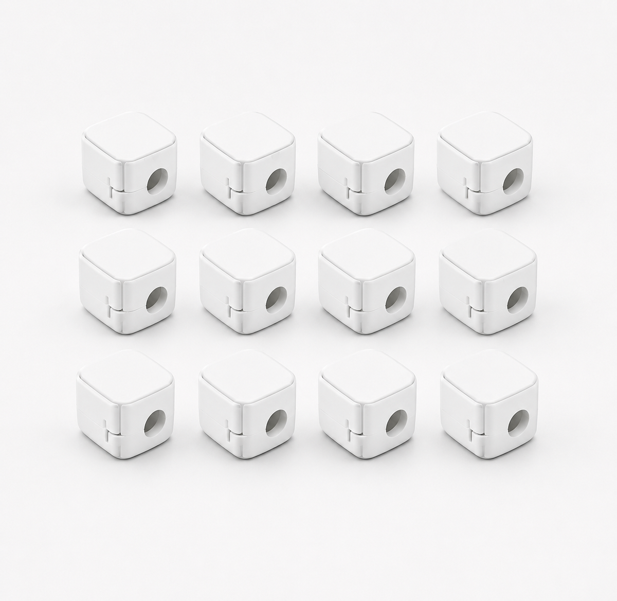 Magnetic Cable Clips, Adhesive Under Desk Cord Organizer and Charger Holder for Home Office, No Drill Cable Management, 1 or 12 Pack, White or Black