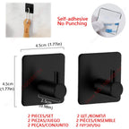 Toilet Paper Holder, No Drill Adhesive Stainless Steel Toilet Roll Holder for Bathroom Wall, Screw Mount Option, Fits Rolls up to 30cm, Silver or Black