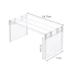 Fridge Shelf Riser, 2 Tier Refrigerator Organizer Rack for Cans, Jars and Food, Space Saving Layered Shelf for Fridge and Cupboards, BPA Free Plastic, Small or Large