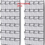 Over the Door Shoe Organizer, Hanging Shoe Rack with 14 or 24 Pockets for Closet, Dorm and Bedroom, No Drill Door Storage, White, Grey or Black