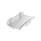 Acrylic Floating Shelf, Clear Self Adhesive Wall Shelf, No Drill Wall Mounted Display Shelf for Bathroom, Bedroom and Living Room, Single Tier, Clear