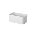 Wall Mounted Storage Box, Adhesive No Drill Bathroom Organizer Shelf for Vanity, Shower and Toothbrush Storage, Small or Large, White or Grey