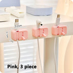 Cable Clips for Desk, No Drill Clip On Cord Organizer for Desk Edge, Cable Management Holder for Office and Home Desk, White, 1 or 3 Pack