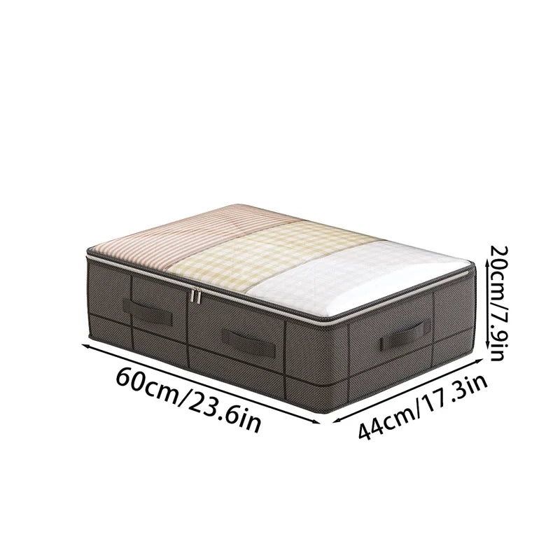 Under Bed Storage Bag with Clear Window, Foldable Underbed Organizer for Clothes, Blankets and Bedding, Small or Large Size, 1 or 2 Pack