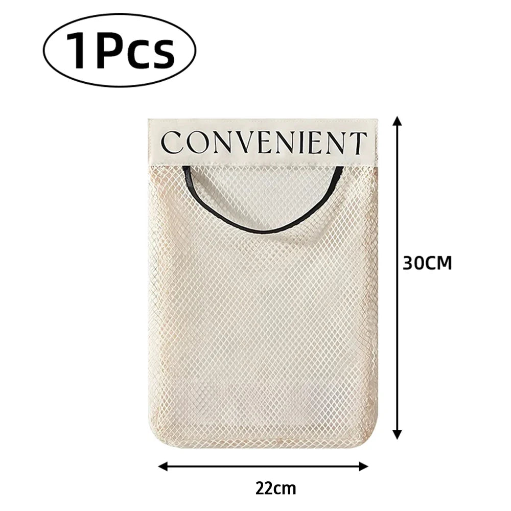 Plastic Bag Holder, Wall Mounted Grocery Bag Dispenser and Storage Organizer for Kitchen, Self Adhesive No Drill, 22 x 30cm, 1, 2 or 5 Pack