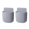 Remote Control Holder, Adhesive Wall Mounted TV Remote Caddy for Bedroom and Living Room, No Drill Single Slot Organizer, 1 or 2 Pack, Grey or White