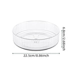Lazy Susan Turntable, Clear Rotating Fridge Organizer for Refrigerator, Cabinet and Pantry Shelves, 360 Degree Spinning Storage Tray, Small or Large, Plastic