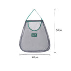 Hanging Fruit and Vegetable Storage Bag, Mesh Produce Basket for Kitchen and Pantry, Breathable Hanging Produce Organizer, Space Saving, Single or Double Bag