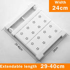 Closet Shelf Divider, Adjustable Wall Mounted Wardrobe Shelf Organizer, No Drill Closet Storage Rack, Holds up to 20kg, 24 or 36cm Wide, White