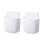 Remote Control Holder, Adhesive Wall Mounted TV Remote Caddy for Bedroom and Living Room, No Drill Single Slot Organizer, 1 or 2 Pack, Grey or White