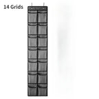 Over the Door Shoe Organizer, Hanging Shoe Rack with 14 or 24 Pockets for Closet, Dorm and Bedroom, No Drill Door Storage, White, Grey or Black