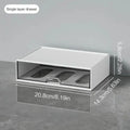 Desktop Organizer with Pen Holder, Desk Storage Box with Drawer and Compartments for Office, Home Office and Study, Stackable Single or Multi Layer, Plastic