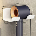 Hair Dryer Holder, Wall Mounted Hair Tool Organizer for Straighteners and Curling Irons, Bathroom Vanity Storage Shelf, Small or Large, White, Grey or Black