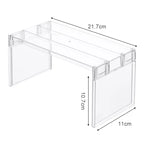 Fridge Shelf Riser, 2 Tier Refrigerator Organizer Rack for Cans, Jars and Food, Space Saving Layered Shelf for Fridge and Cupboards, BPA Free Plastic, Small or Large