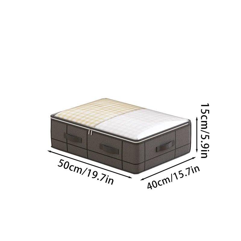 Under Bed Storage Bag with Clear Window, Foldable Underbed Organizer for Clothes, Blankets and Bedding, Small or Large Size, 1 or 2 Pack