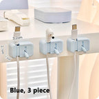 Cable Clips for Desk, No Drill Clip On Cord Organizer for Desk Edge, Cable Management Holder for Office and Home Desk, White, 1 or 3 Pack