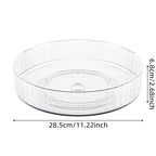 Lazy Susan Turntable, Clear Rotating Fridge Organizer for Refrigerator, Cabinet and Pantry Shelves, 360 Degree Spinning Storage Tray, Small or Large, Plastic