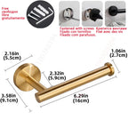 Toilet Paper Holder, No Drill Adhesive Stainless Steel Toilet Roll Holder for Bathroom Wall, Screw Mount Option, Fits Rolls up to 30cm, Silver or Black