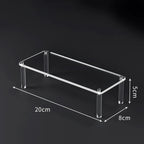Display Riser Stand, Clear Tiered Shelf Organizer for Countertop, Vanity and Retail Display, Freestanding, No Assembly Required, 1 to 5 Tier Options, Clear Plastic