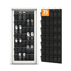 Over the Door Shoe Organizer, Hanging Shoe Rack with 14 or 24 Pockets for Closet, Dorm and Bedroom, No Drill Door Storage, White, Grey or Black