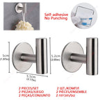 Toilet Paper Holder, No Drill Adhesive Stainless Steel Toilet Roll Holder for Bathroom Wall, Screw Mount Option, Fits Rolls up to 30cm, Silver or Black