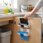 2/6PCS Wall Mounted Trash Bags Holder Garbage Bag Storage Box Organizer Plastic Bag Film Container Dispenser For Kitchen Shelf