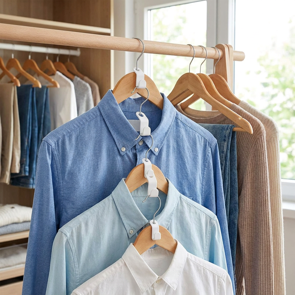 10/5Pcs Clothes Hanger Hooks Space Saving Closet Connector Hook Cascading Hanger Plastic Extender Clips Wardrobe Coat Organizer