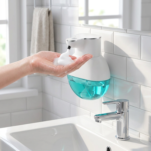 Smart Automatic Soap Foam Dispenser and Gel Bathroom Washing Hand liquid detergent Machine Wall Panels Mounted USB Rechargeable
