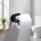 Adhesive Toilet Roll Paper Holder Organizer Wall Mount Storage Stand Kitchen Bathroom No Drill Tissue Towel Dispenser Stainless