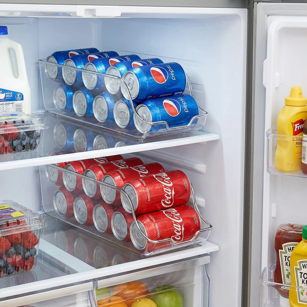 Auto-rolling soda can dispenser hero image