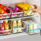 Clear Fridge Organizer - in use inside refrigerator