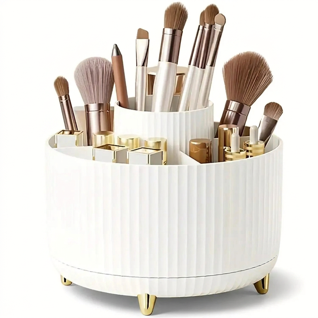 360° Rotating Makeup Organizer - clean studio product photo
