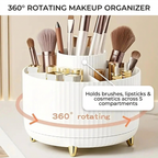 360° Rotating Makeup Organizer - compartments and capacity