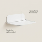 Foldable Wall-mounted Shelf - holds phone and wifi router, single-tier wall mounted