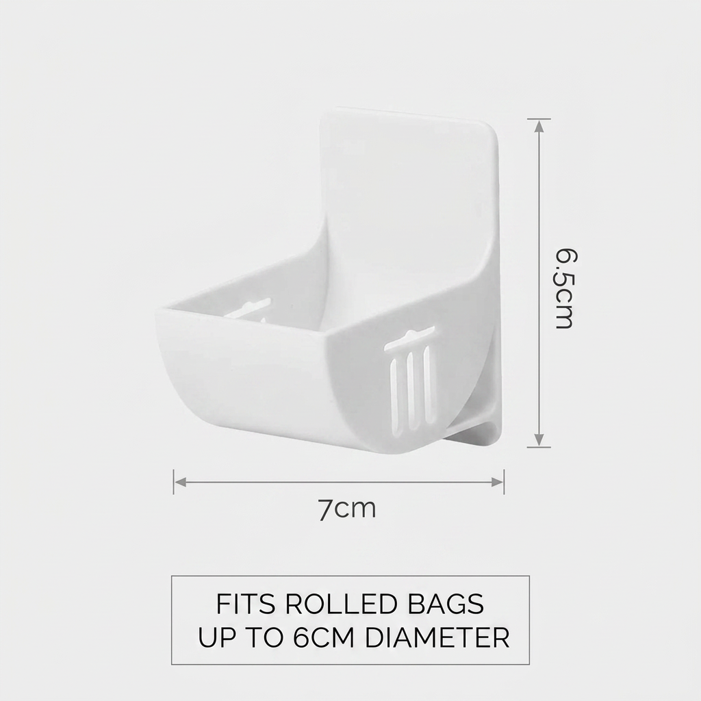 Wall Mounted Trash Bags Holder - dimensions infographic