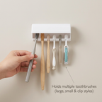 Punch-free Toothbrush Holder - capacity infographic