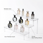 Acrylic Display Risers - benefit callouts
