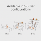 Acrylic Display Risers - tier configurations