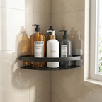 Aluminum Alloy Shampoo Rack No Drill Shelf - installed in tiled shower