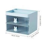 Small Desk Organizer With Drawer - dimensions 16 x 12 x 11.5 cm