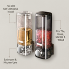 Wall Mounted Soap Dispenser No-Drill - benefit callout infographic