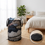 Folding Dirty Laundry Sorting Basket - in use in bedroom