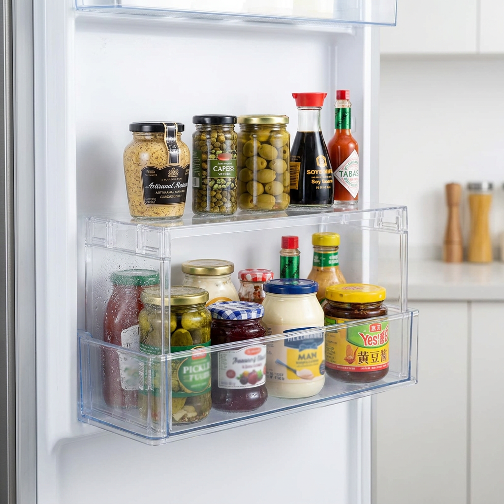 Refrigerator Organizers Storage Rack - in use inside fridge
