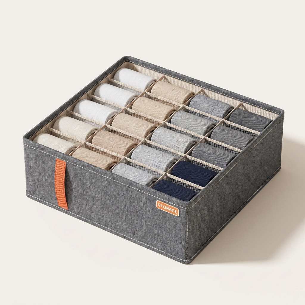 Closet Organizer Underwear Drawer Organizer - clean studio product photo