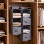 Portable Wardrobe Hanging Storage Bag - in use in closet