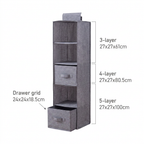 Portable Wardrobe Hanging Storage Bag - dimensions