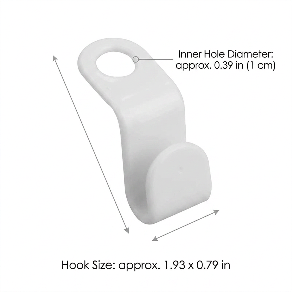 Clothes Hanger Hooks - dimensions infographic