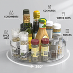 360 Rotating Tray Lazy Susan - what it holds infographic